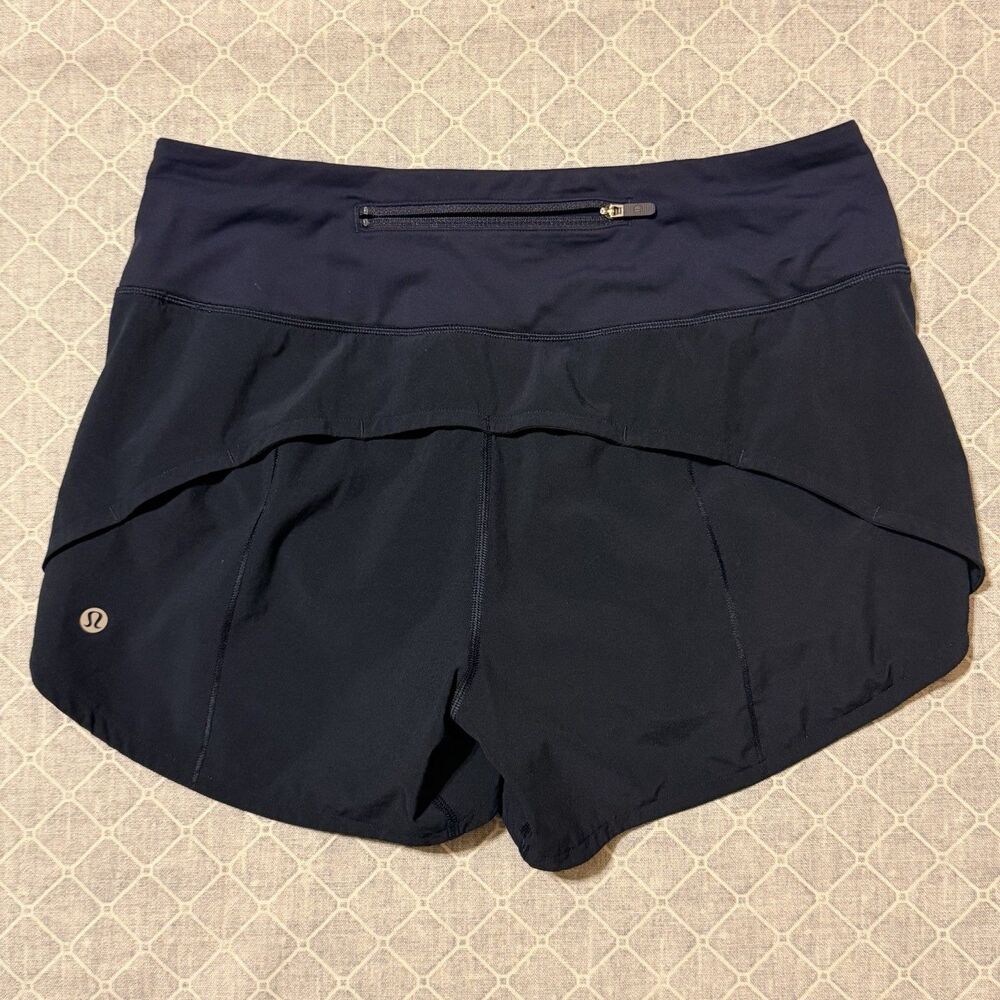 Lululemon Speed Up Shorts Womens 6 Navy Blue Running 4” Lined Athletic Gym